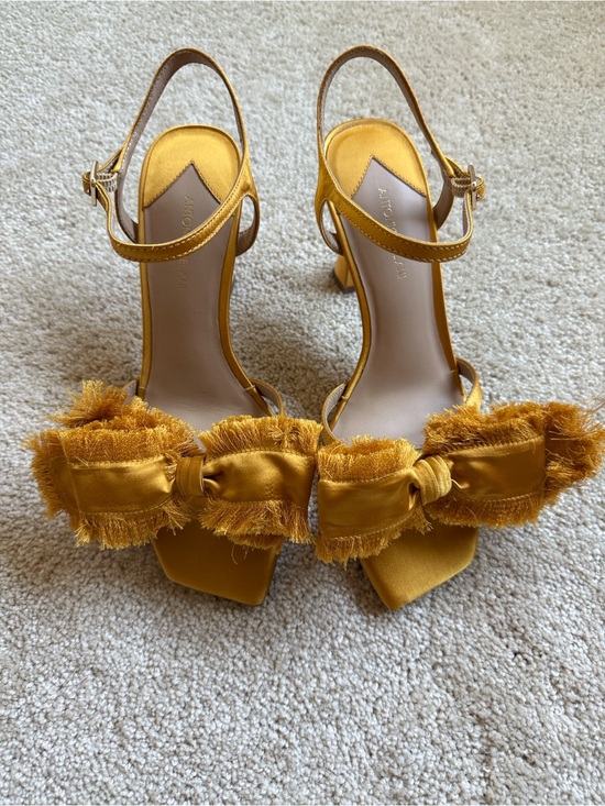 ANTONIO MELANI Shoes - Antonio Melani Zora Satin Frayed Bow Dress Sandal